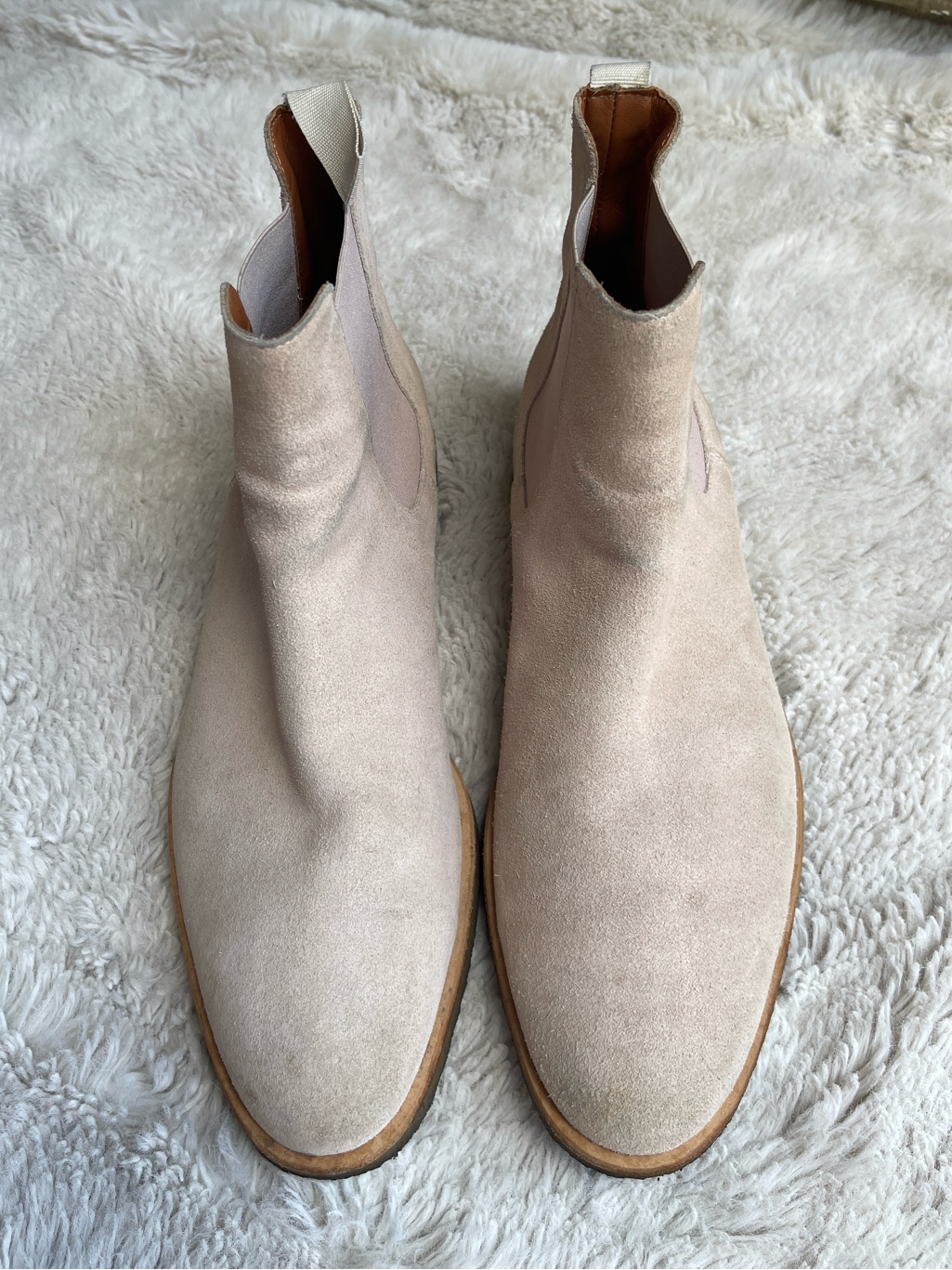 Revolve Common Projects Made In Italy Men Suede Chelsea Boots Size 10